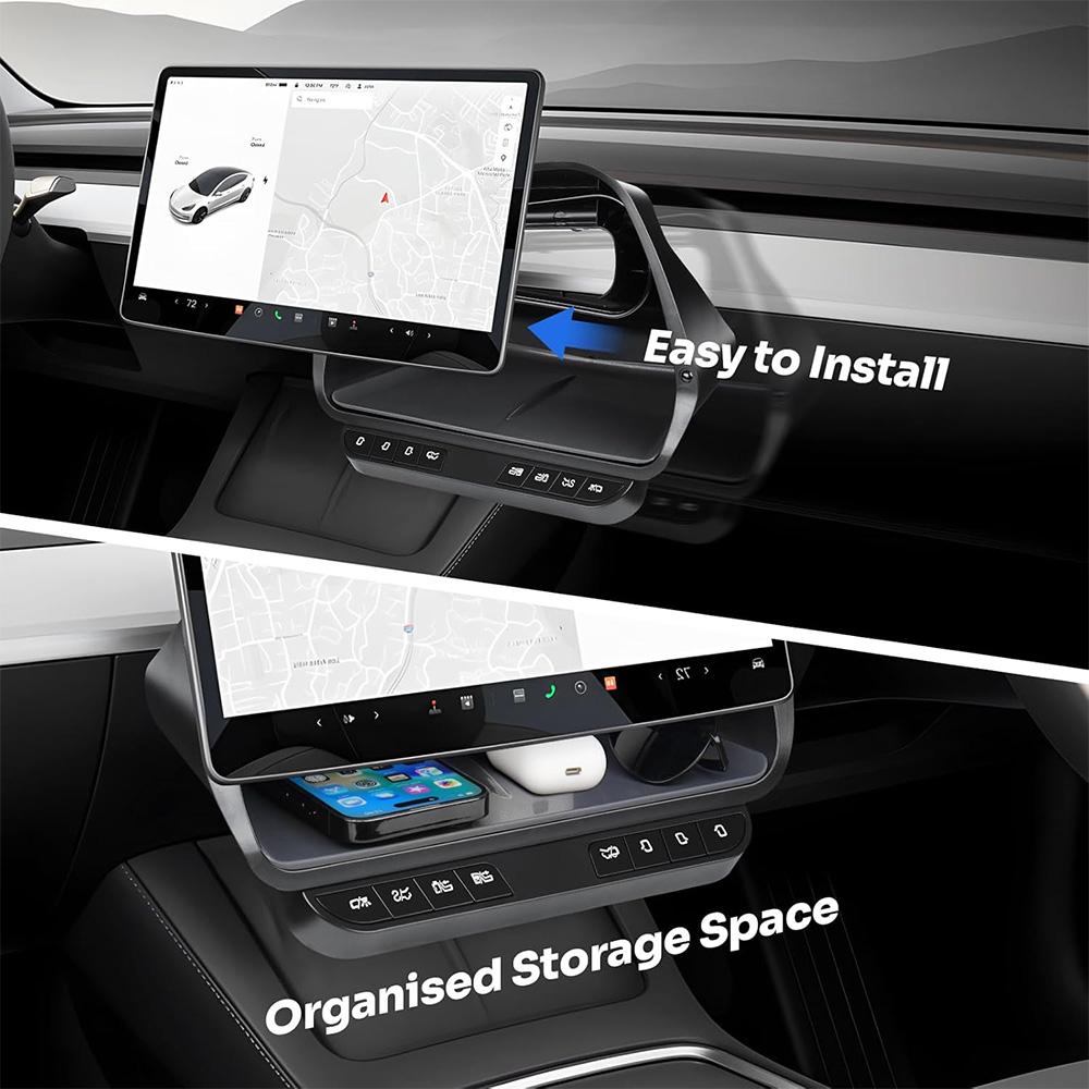 For Tesla Model Y/3 Model 3 2025-2025 Wireless Smart Button Center Screen Storage Box Car Door Seat Adjustment Control Keys