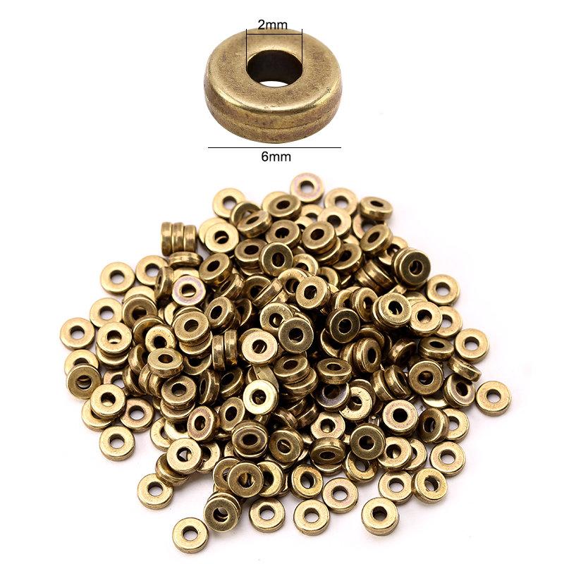 200 Pieces Flat Round Disc Spacer Beads CCB Cube Loose Spacer Beads For Bracelet Necklace Making Jewely Craft DIY 7Colors