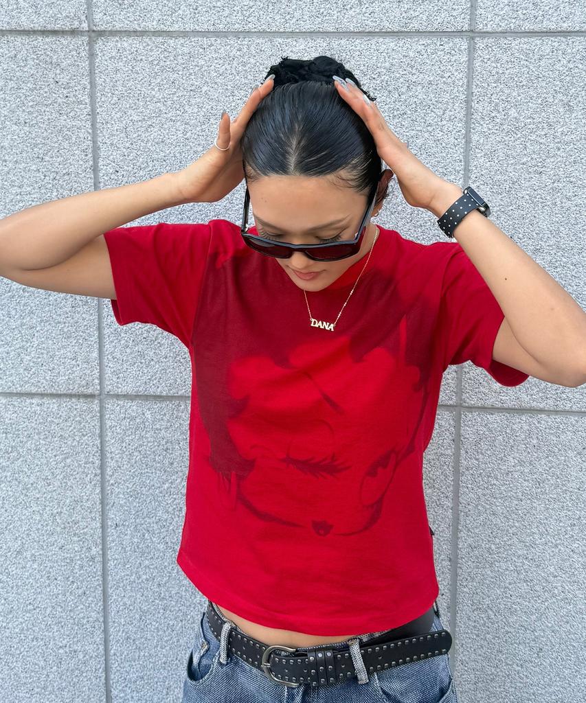 LAUGHER [Betty Boop] Red Betty Boop T-Shirt - Red