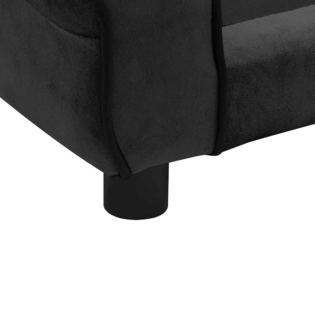 Pet Sofa for Dogs Black 72 x 45 x 30 cm Plush
