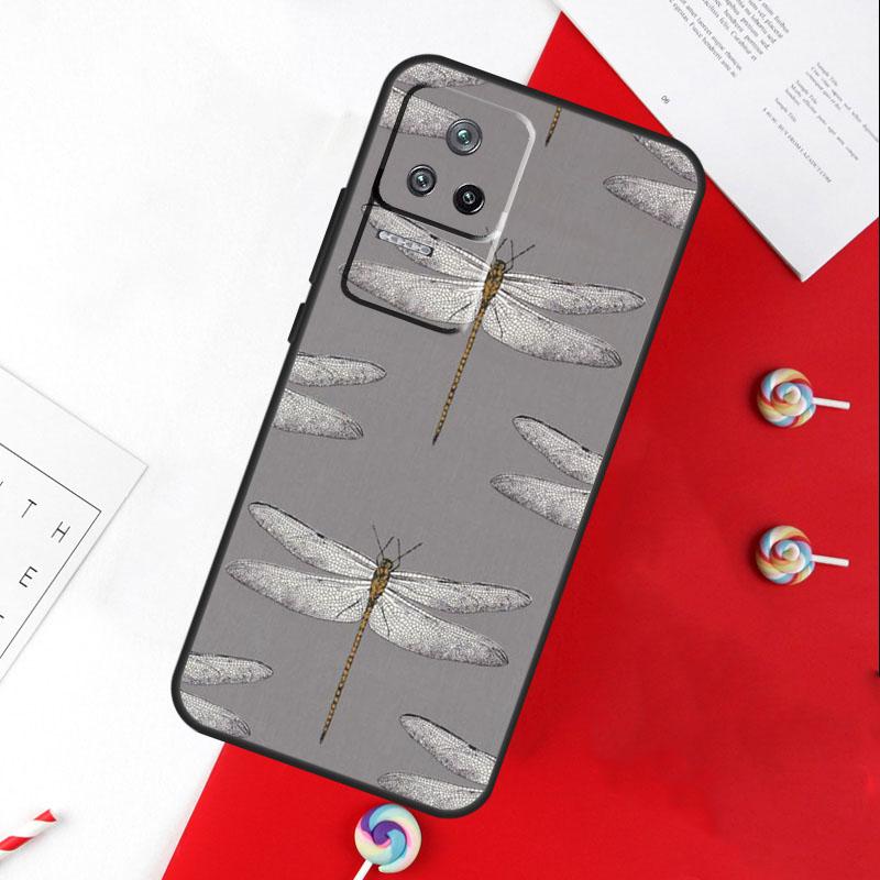 Floral Colorful Dragonfly Cover For Xiaomi 11T 12T 13T 14T Pro 13 14 15 Ultra POCO X7 Pro X3 X5 X6 F5 F6 M6 Pro Case