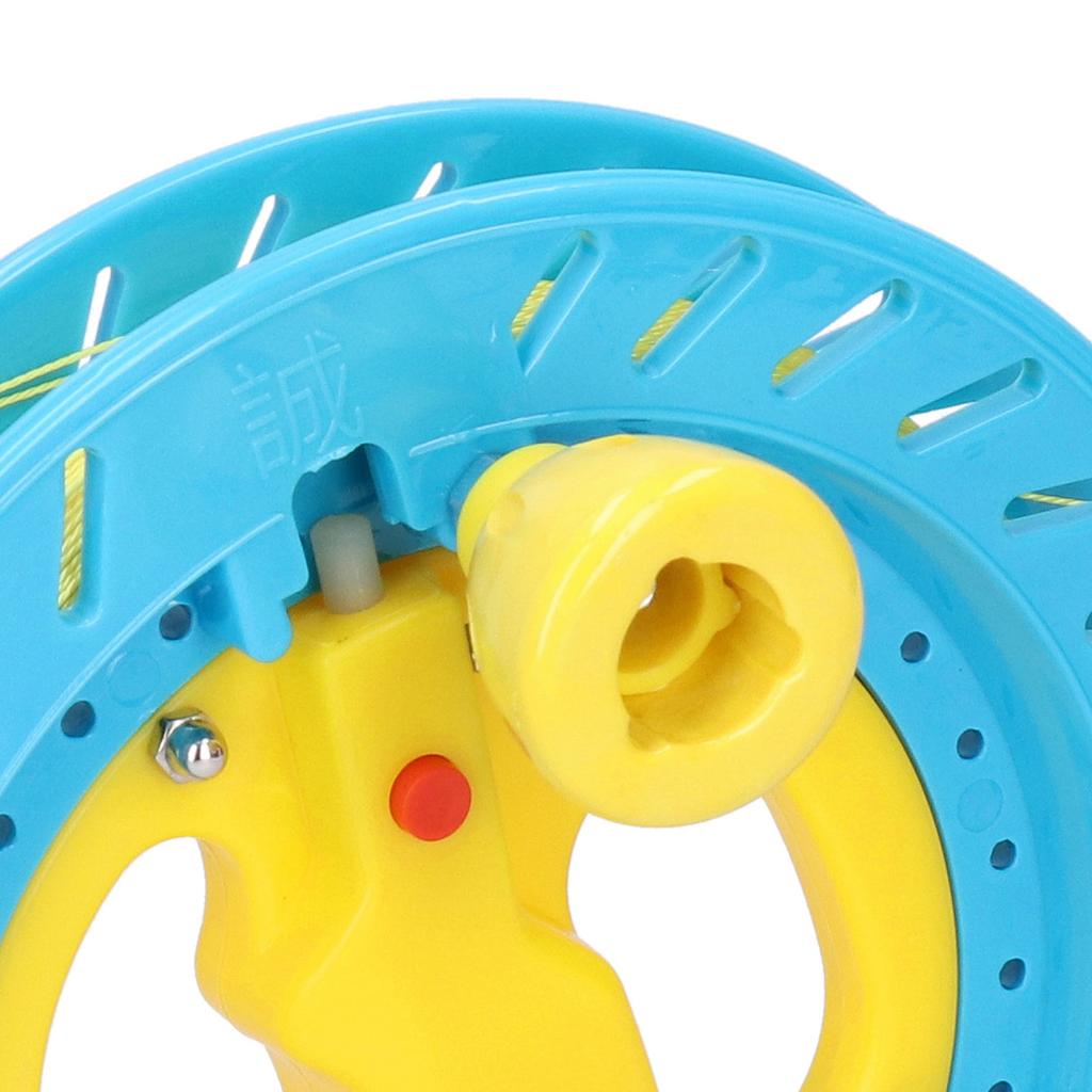 ABS Outdoor Kite Line String Winder Grip Wheel Flying Tools 20cm Wheel with 200M Line(20cm Yellow Wheel 200m Wire )