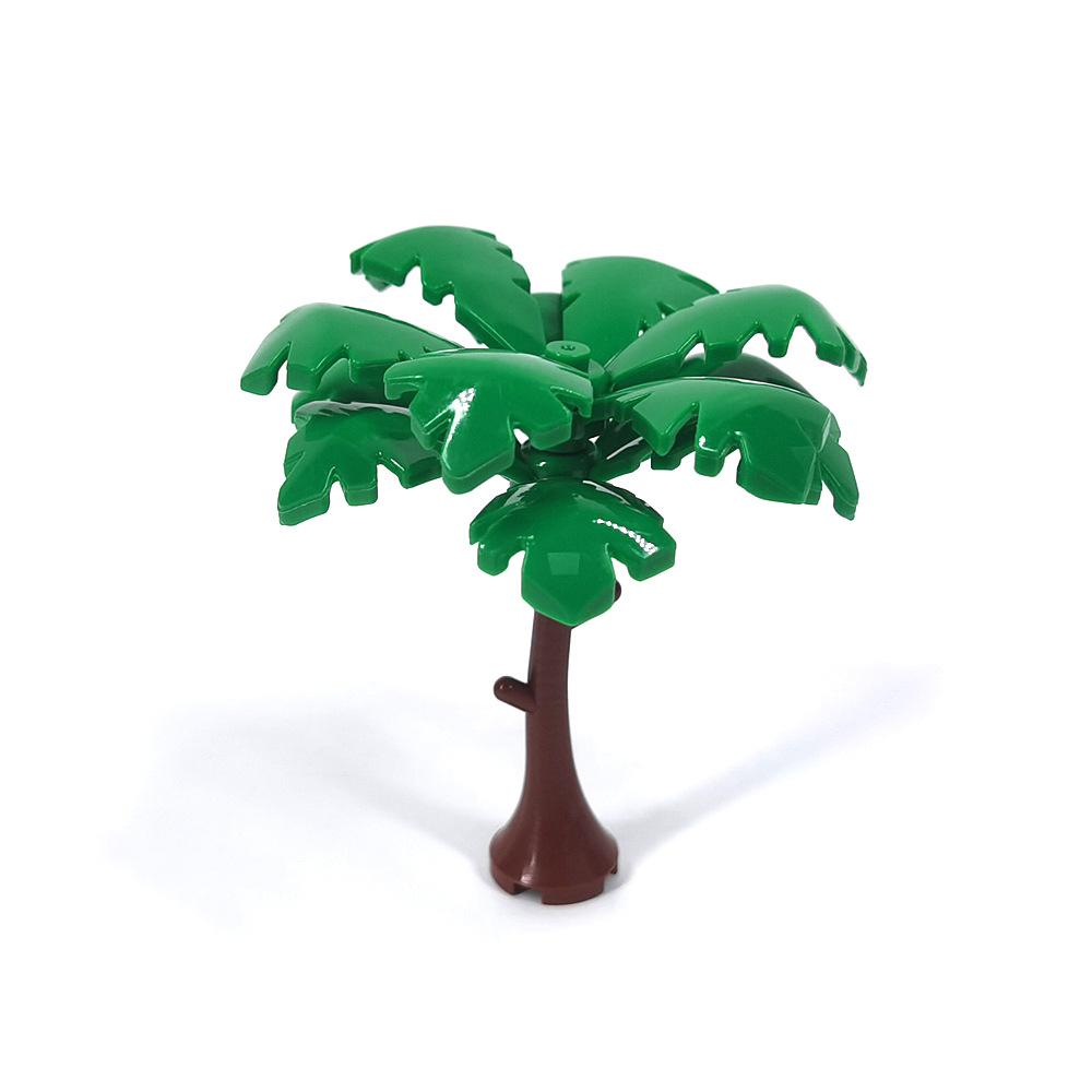 Small Particles Military Scene Green Plants Street View Forest Parts Small Trees Building Block Assembly 5058