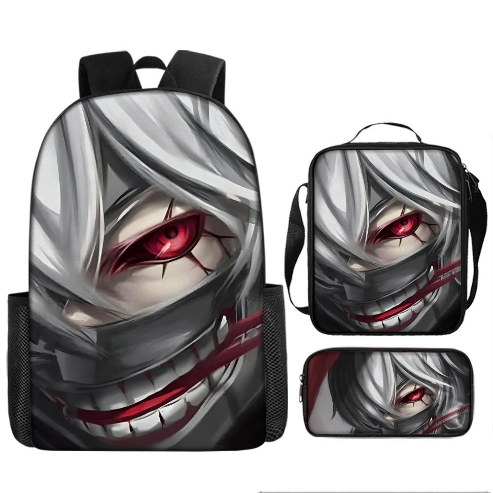 Anime Peripheral Backpack Tokyo Ghoul Food Backpack Kimuken School Bag Computer Bag Tokyo Ghoul Backpack