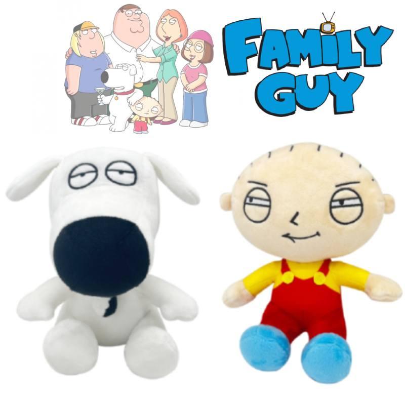 צעצוע קטיפה Family Guy חיה ממולאת מצוירת מצחיקה למעריצים 18*18 ס"מ קטיפה קצרה מילוי כותנת PP אריזת שקית רשת דמויות מצחיקות