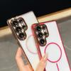 For Samsung Galaxy S25 Ultra Magnetic Case TPU Acrylic Phone Cover with Detachable Lens Frame