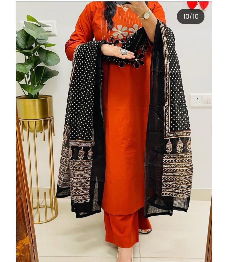Indian Women Designer Kurta Pant Dupatta Set Indian Bollywood Top Tunic Kurti Salwar Suit