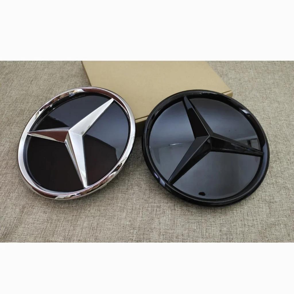 C200 E200  For Mercedes Benz Grill Badge 3D Convex Star Front Embelm for Mercedes Benz AMG W204 W205 W213 W177 W176 W218 W253 GL