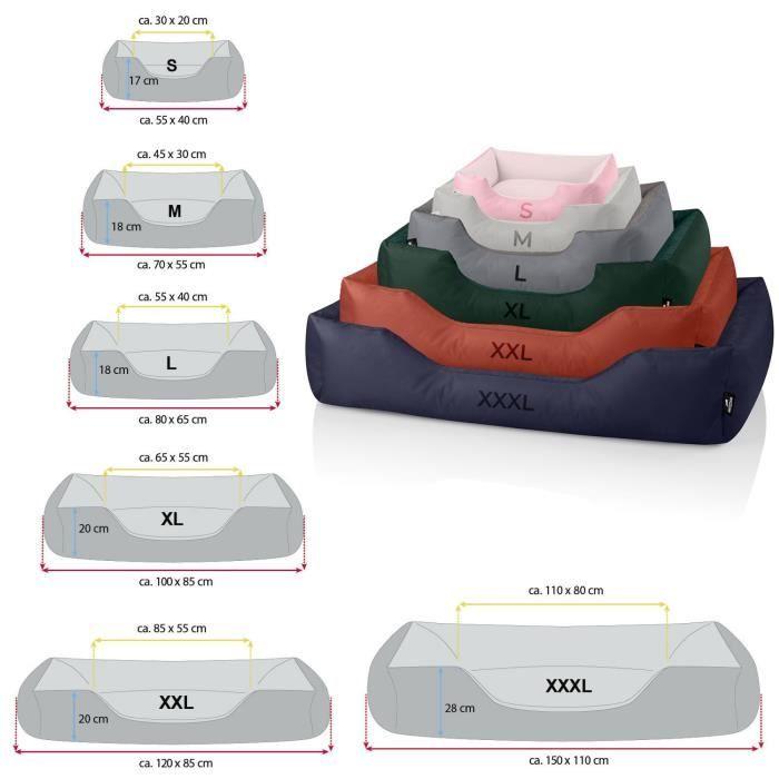 Hundebett - BedDog® - ZARA - XXXL 150x110cm - Dunkelgrün - Wasserdicht