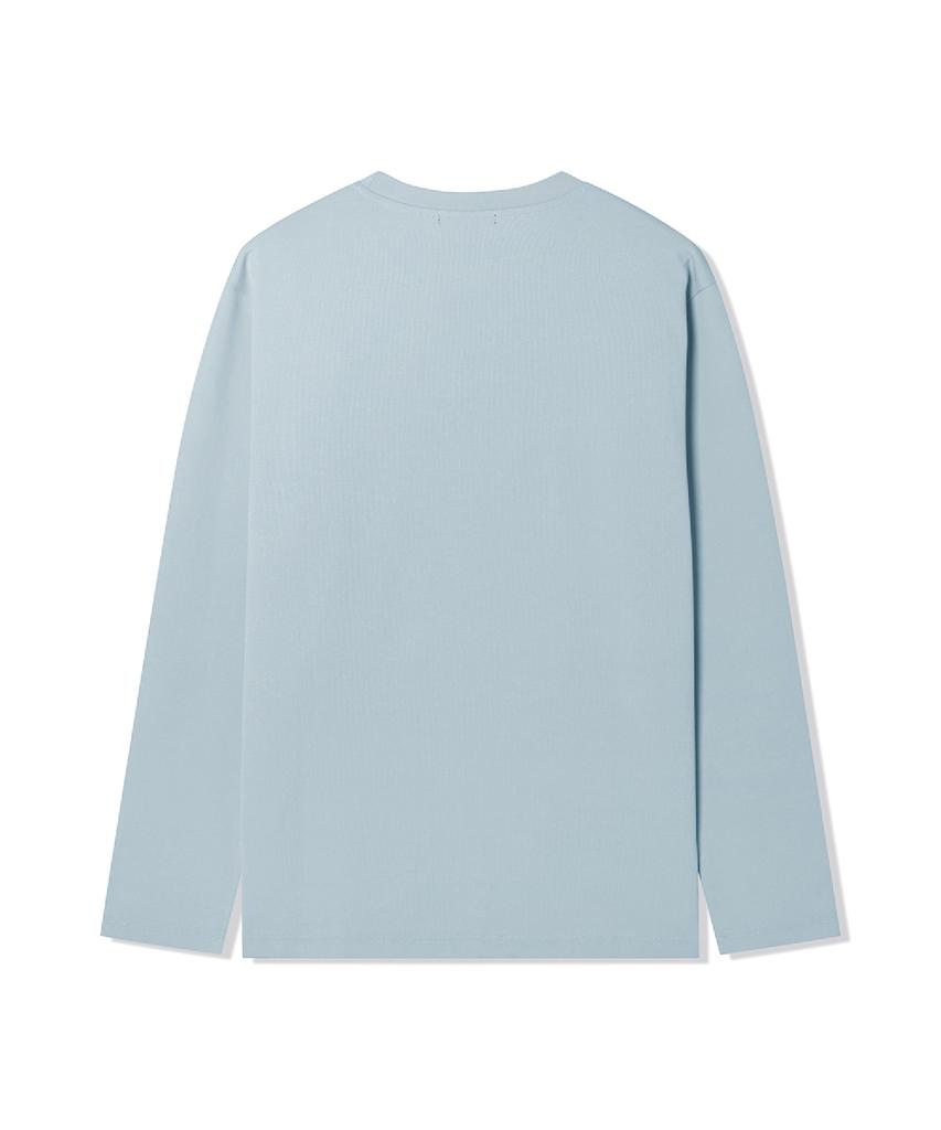 ADHOC Men'S Basic Long Sleeve T-Shirt (Sky Blue) (Hc3Ltk1)