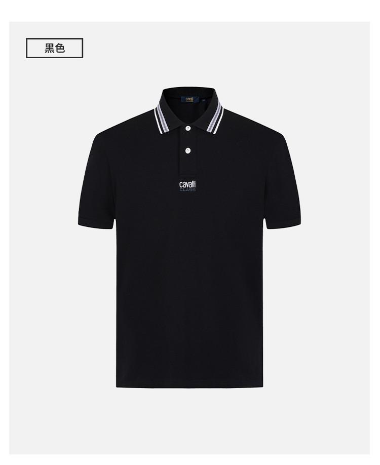 [Contrast Striped Embroidered Logo] Spring and Summer Solid Color Clean and Versatile Men's Polo Shirt with a Collar and Short Sleeves