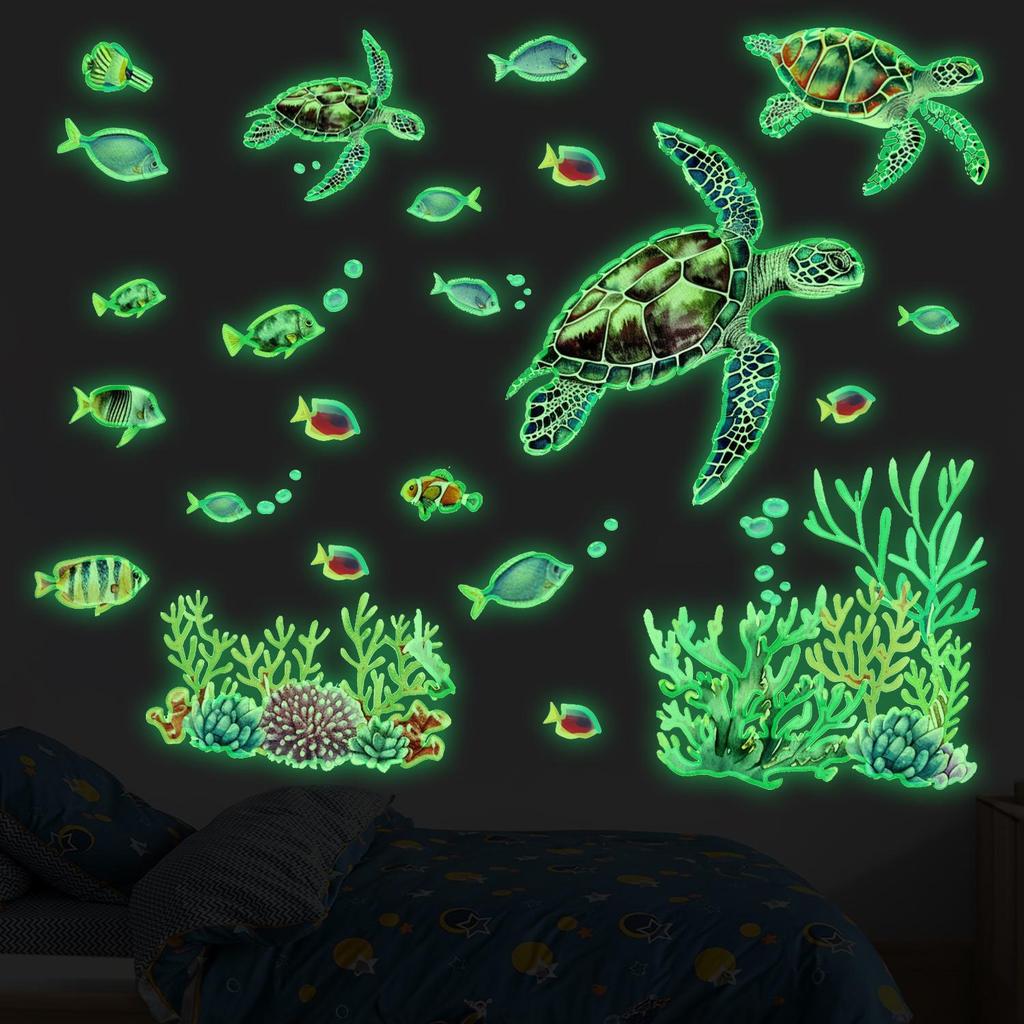 Underwater Luminous Coral & Fish Wall Stickers