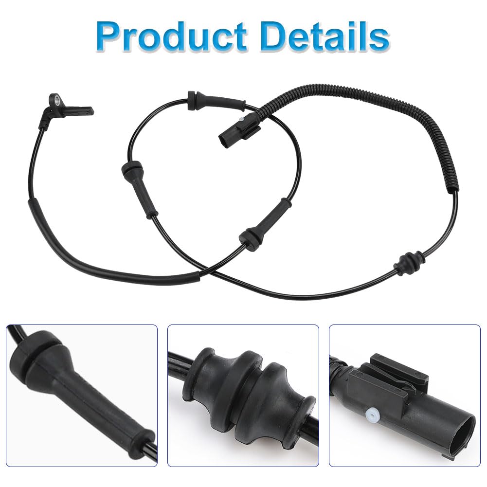 2 Pcs ABS Wheel Speed Sensors Compatible with Jeep Compass 2017 to 2023, Compatible with Jeep Renegade 2015 to 2020, Rear Left and Right abs Sensors,
