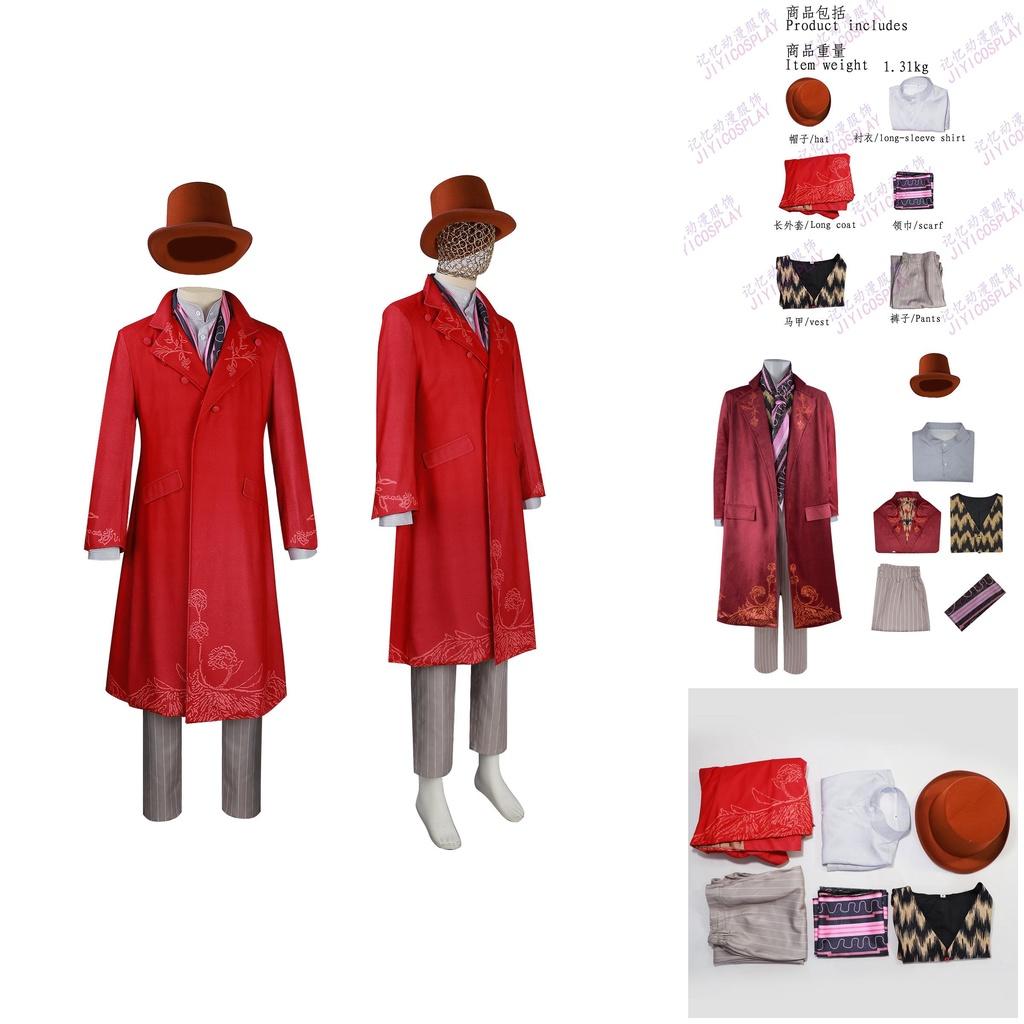 Cosplay Wonka Abbigliamento Tessuto Misto Poliestere di Alta Qualità Costume Unisex