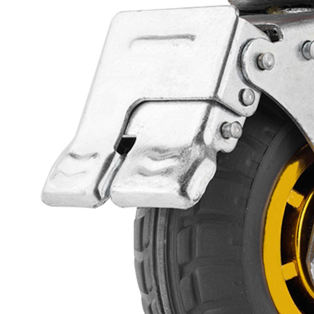 3 Zoll Universalrolle mit Bremse Schwerlast Industrie Leises Gummi-Rad für Flachwagen Transportwagen Anhänger