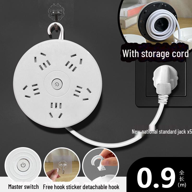 Smart USB Power Strip with Retractable Extension Cord