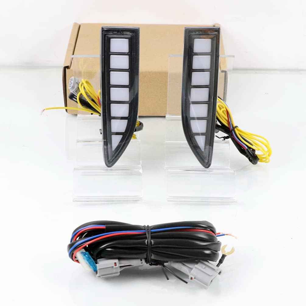 

2PCS Car DRL For Nissan X-trail Xtrail Rogue T33 2021 2022 2023 Dynamic Amber Yellow Turn Signal Lamp LED Daytime Running Light Fog lamp Blue LED