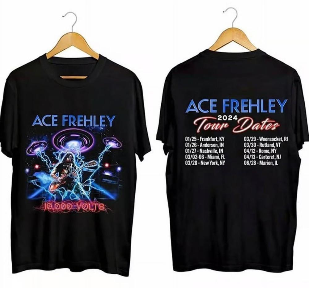 Ace Frehley 2024 Tour Dates Cotton S-234XL Unisex T-Shirt US1659 Unisex T-Shirt L