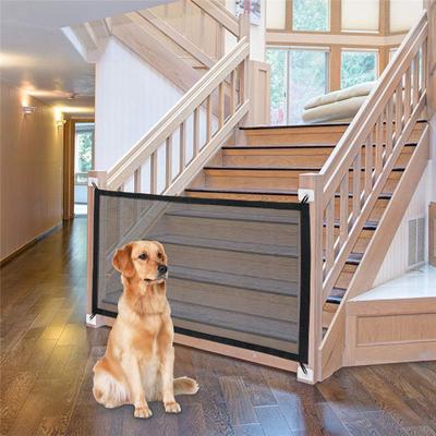 Tall Pet Dog Gate - Retractable Safety Guard, Toddler Stair Gate, Ingenious Mesh Dog Fence, Isolation Barrier for Indoor