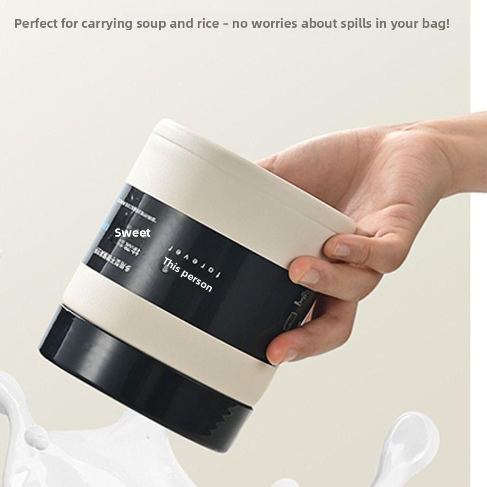 Large-mouth Insulated Lunch Box Stainless Steel Leak-Proof Stewing Beaker Porridge and Bird's Nest Stewing Pot Vacuum Flask