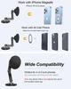 Magnetic Car Phone Holder Stand Dashborad Alloy Foldable Magnet Car Mount Smartphone Mobile Bracket For iPhone 16 Samsung Xiaomi