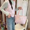 Carto Print Women's Shoulder Bag Large Capacity Ladies Tote Handbags Soft Quilted Female Travel Shopping Bags Girls Book Bag