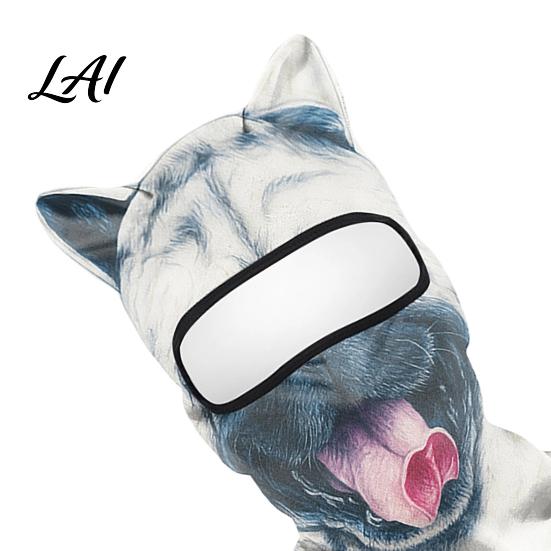 Cappuccio con Fantasia di Animali Realistica Maschera Integrale 3D con Orecchie Antivento Maschera Facciale da Ciclismo per Autunno Sci Inverno Copertura Protezione Solare Costume di Halloween