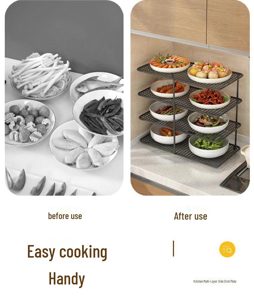 Multi-Layer Hot Pot Prep Dish Holder & Storage Rack