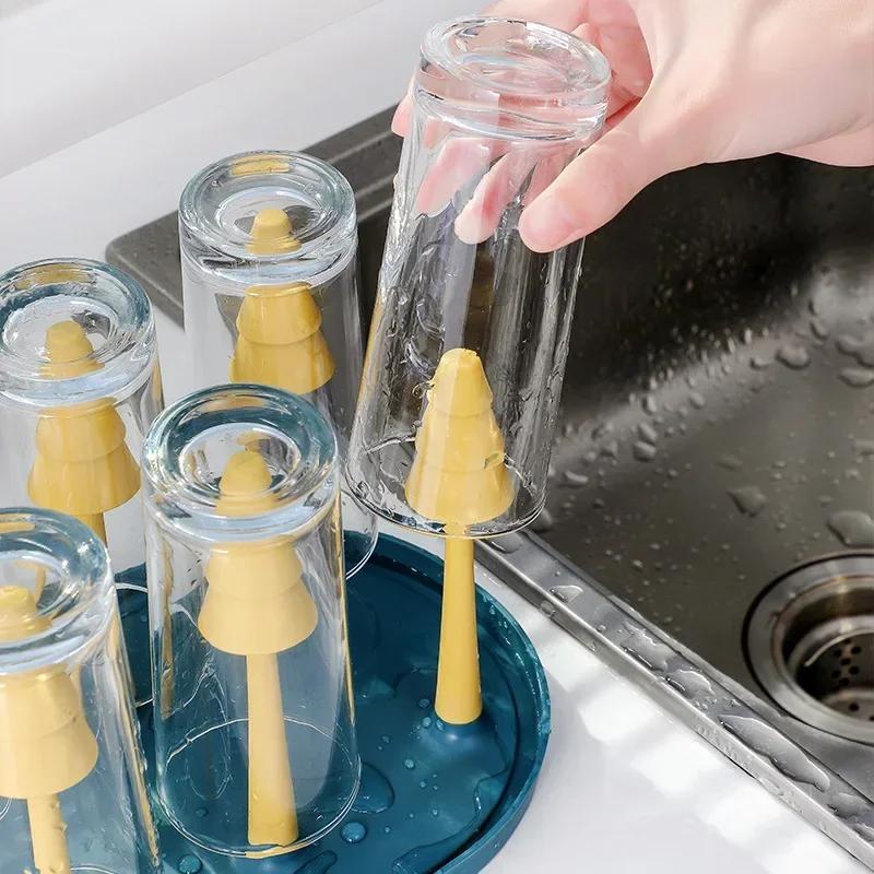 Baby Feeding Bottle Holder Drying Racks for Toddler Infant Pacifier Milk Bottle Drying Shelf with Babies Feeding Bottle Brushes