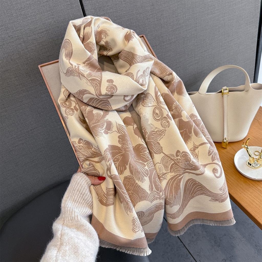 Winter Cashmere Scarf Women 65X185Cm Female Warm Pashmina Shawls Wrap Scarves Blanket Thick Ladies Bufanda Design