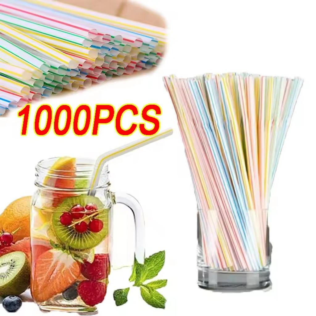 Mlticolor Plastic Pipes Drinking Straws Cola Straws Bar Party Wedding Kitchen Pajitas Cocktail Straw Wholesale Tool