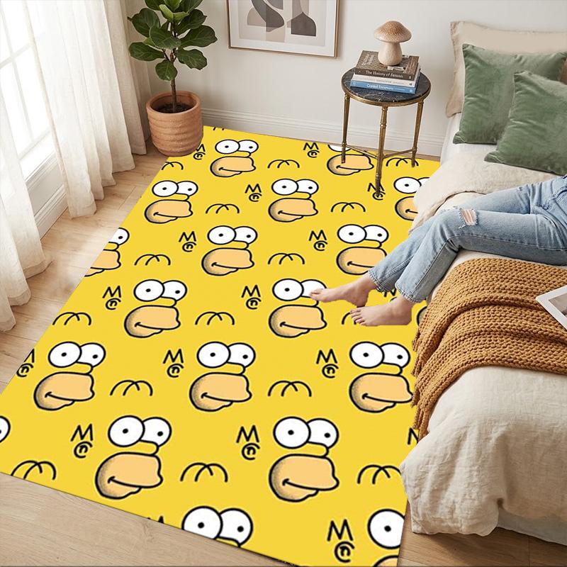 Yellow Faces Living Room Nonslip Area Rug Soft Carpet For Bedroom Game Playroom Sofa Office Home Decor Doormat Christmas Gift C926508