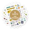 8 Sheets 240+ Planner Stickers Monthly, Weekly Daily Planner Stickers Planners Holiday Seasonal Planner Sticker