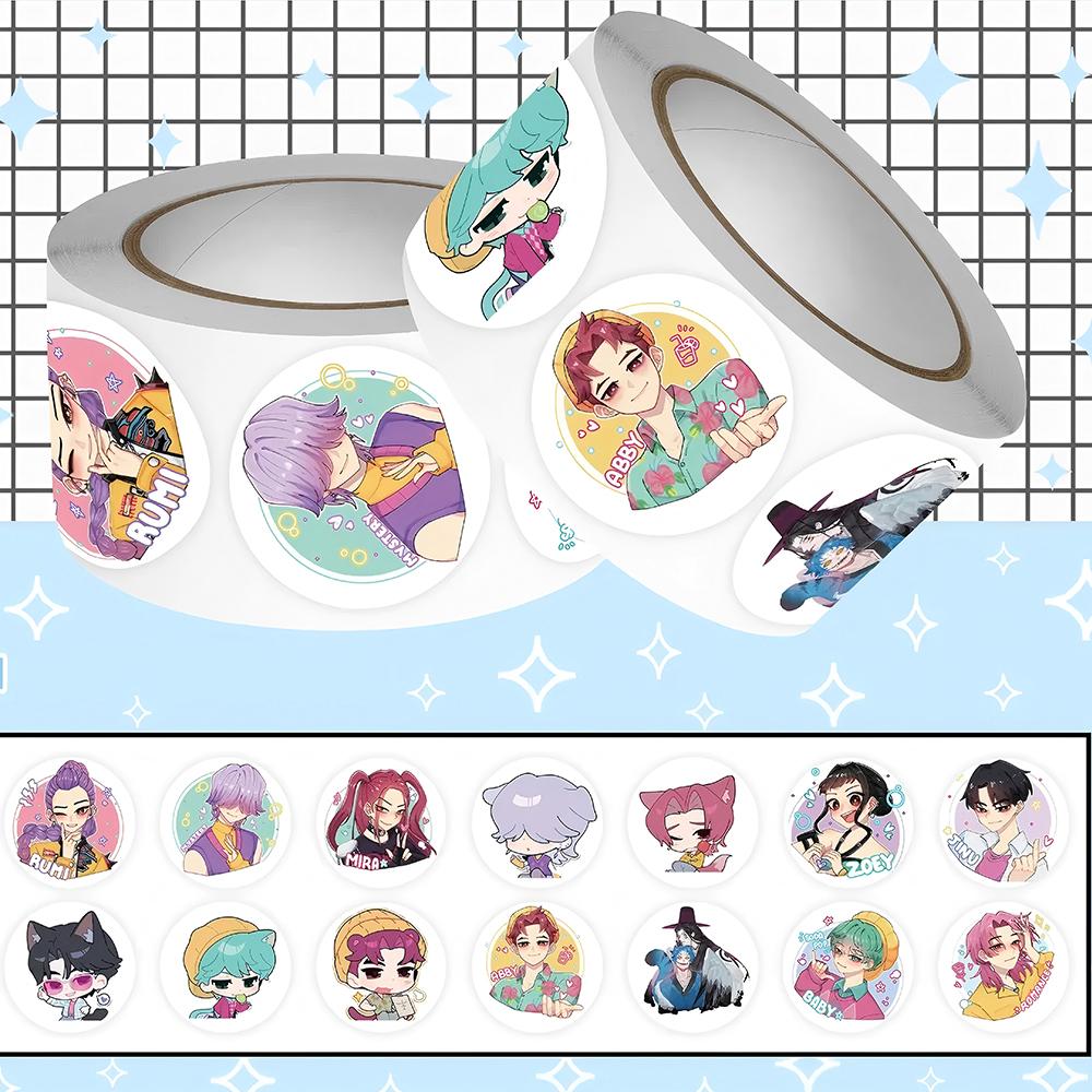 Kawaii Anime Kpop Demon Hunter Stickers Cartoon Sealing Decals Waterproof DIY Scrapbooking Stationery Cute Sticker Gifts