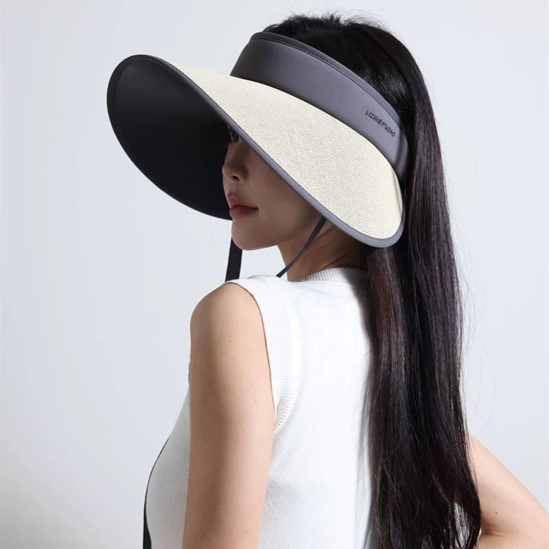 Summer Outdoor Wide Brim Sun Hat Foldable Portable Bucket Hat Women’s Fashion for Beach and Travel