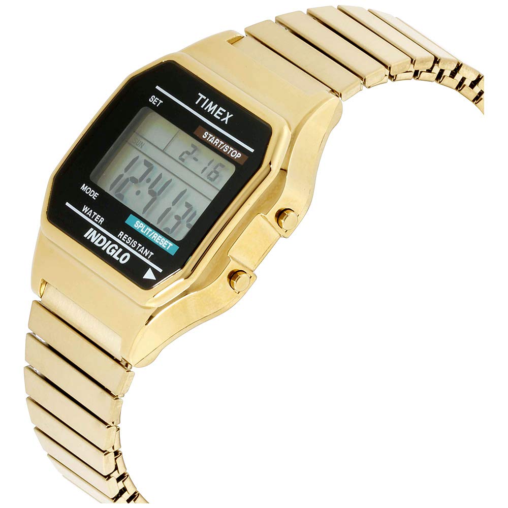 TIMEX Unisex Classic Digital Gold Watch T78677 [Used]