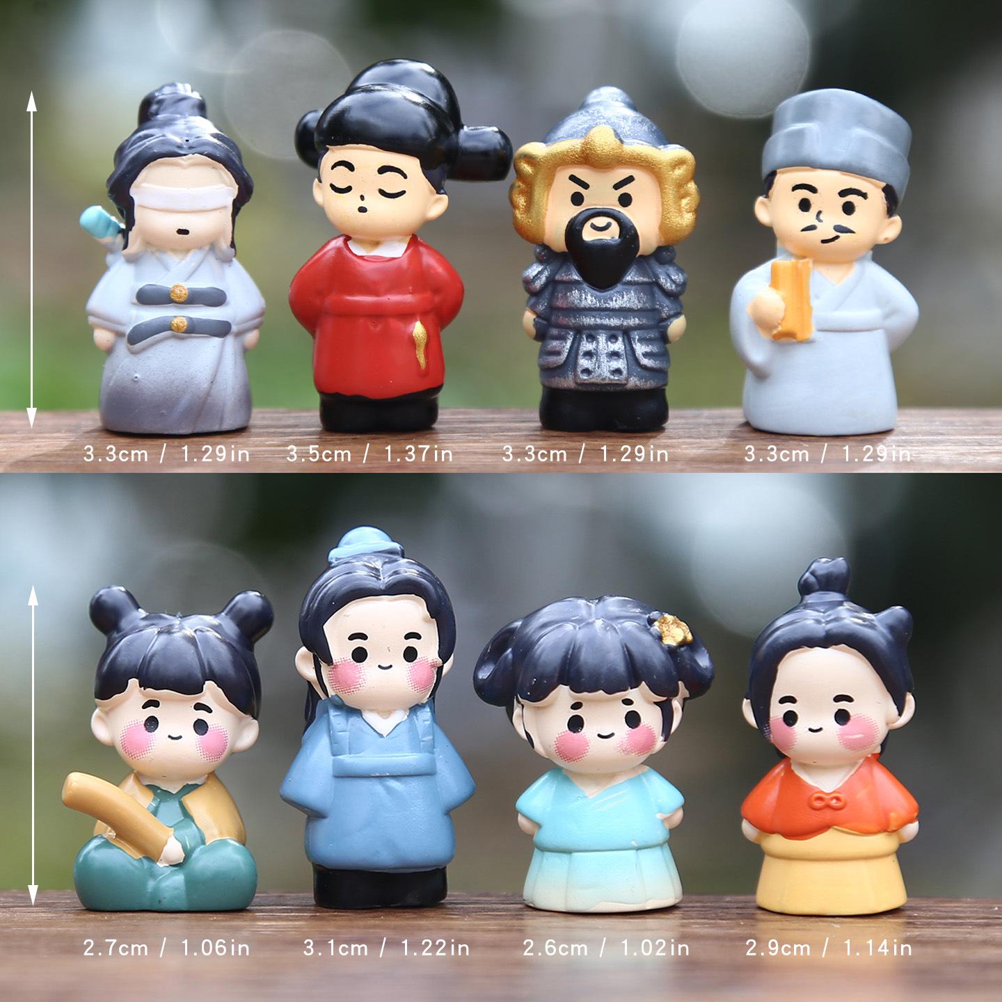Trendy Chinese Style Ancient Costume Doll Figure: DIY Micro Landscape Decoration Ornament