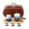 Portable Travel Tea Set for Company Annual Meeting, Quick Tea Cup Small Set, Outdoor and Home Use Kung Fu Tea Cup Teapot Gift