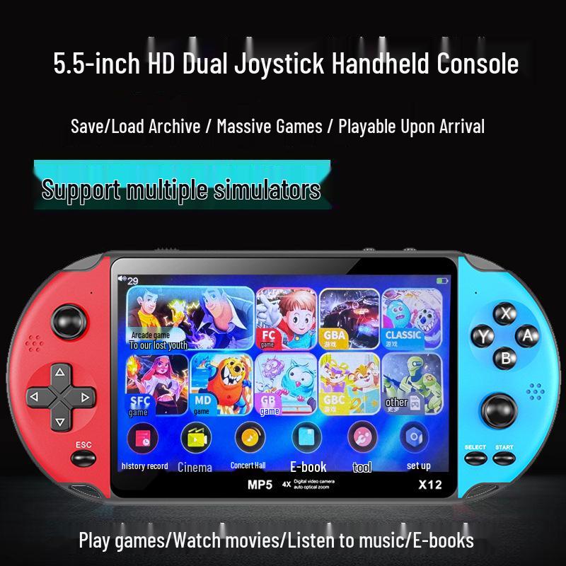 Handheld Retro FC Game Console with HD Screen - Two-Player, Rechargeable Classic Mario for Kids