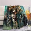 1PC The Walking Dead Print Flannel Blanket, High quality All Seasons, Home Decor, Warmth and Comfort, Perfect for Christmas Gifts