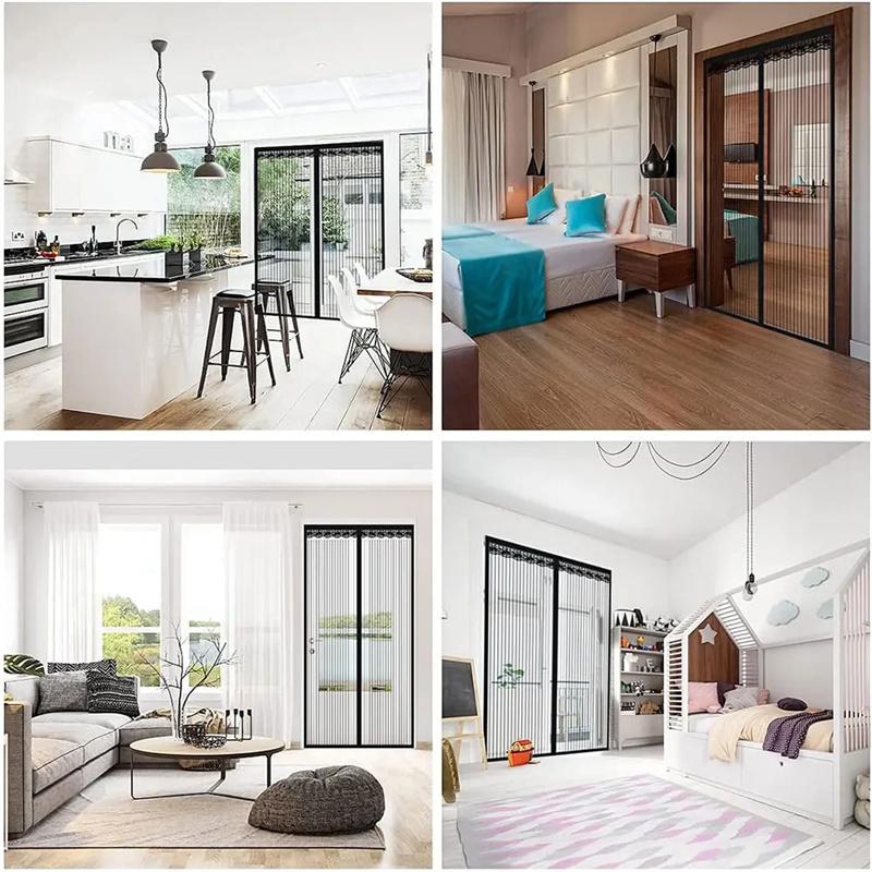 Magnetic Screen Door Curtain Mosquito and Insect-Proof Mesh Door Curtain Magnetic Sealing Device for Window and Door Screens