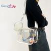 Przytulna torba Cross Body damska Zestaw dwuczęściowy z przezroczystą torbą na ramię z PVC
