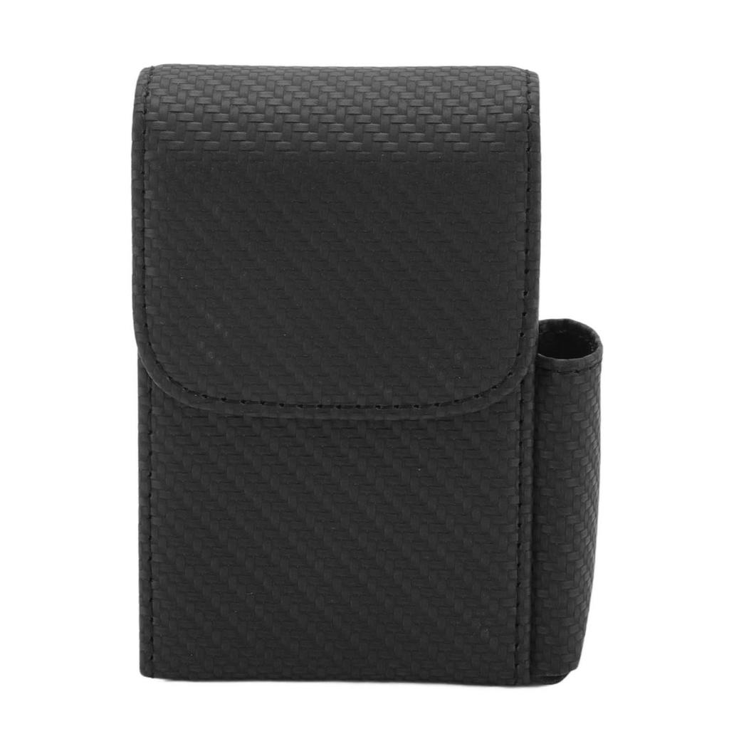 PU Leather Cigarette Box Woven Pattern Cigarette and Lighter Holder Multifunctional 20 Pieces Cigarette Case