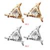 Women Lady Geometric Crystal Rhinestone Ear Stud Clip Pin Girl Silvery Golden Earrings Jewelry