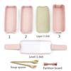 Umweltfreundliches Weizenstroh-Material 3 Schichten 600ml Suppenbox 900ml Lunchbox Bento Lebensmittelbehälter Mikrowellengeeignetes Geschirr Lunchbox