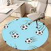 Soccer Ball Office Carpet Chair Mats, Football Patterned Rug for Home Decor, Office Carpet Gift, Suitable for Bedroom, Living Room, Various Rooms1118