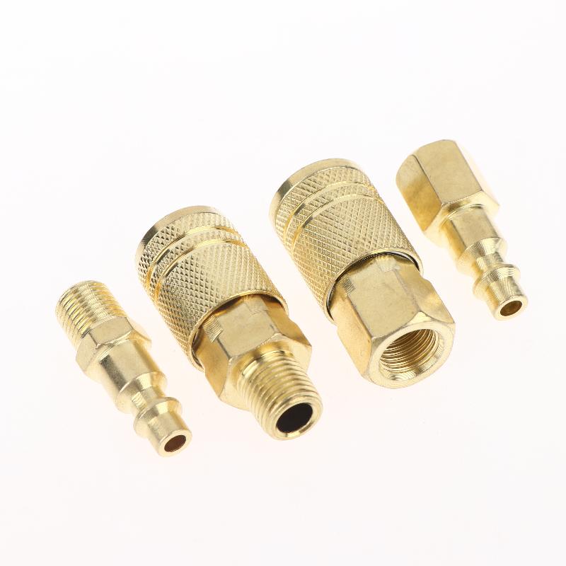 US Type Air Hose Quick Connect Plug & Coupler With 1/4 NPT Fitting Male Thread American Standard Pneumatic Accessories