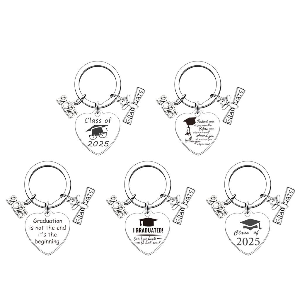 Dárky k promoci 2025, klíčenka na klíče z nerezové oceli, textura nerezové oceli, ideální pro chlapce a dívky