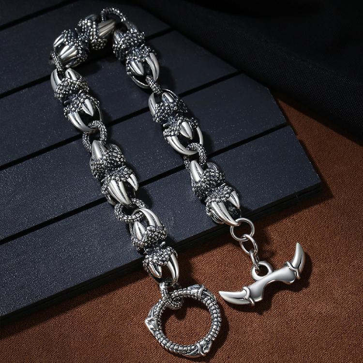 Dominantní náramek s dračím drápem Muži Ručně vyráběné šperky Tide Cool King Kong Pestle Lehký Luxusní Niche Design Špičkový šperk 