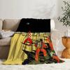 Anime Blanket Tintins Flannel Sofa Camp Nap Bedspread Soft Blanket Fleece Home Textile Birthday Gift Blanket Bedroom Decor#(4)